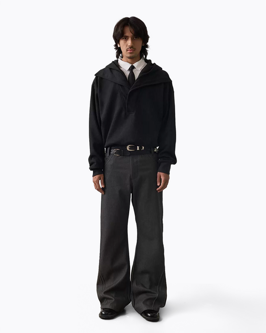 The High-Neck Hooded Pullover