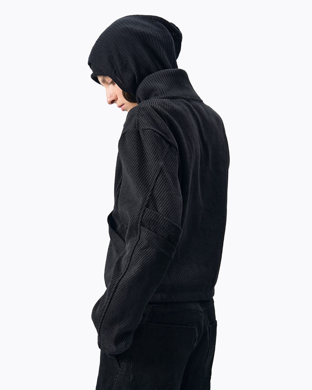 The Bias-Cut Hooded Jacket
