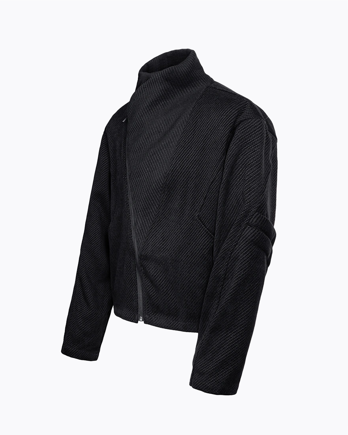 The Bias-Cut Hooded Jacket